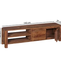 Stolik pod TV BOHA 140 cm drewno sheesham*WOHNLING, GERMANY Hot