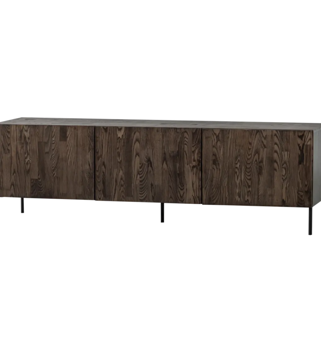 Stolik pod TV BONO 180 cm drewno jesion ciemny brązowy*WOOOD Discount