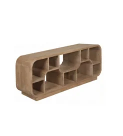 Stolik pod TV BRIX MORGAN 130 cm drewno mango naturalna*LF-Design Outlet