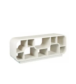 Stolik pod TV BRIX MORGAN 130 cm drewno mango biała*LF-Design Outlet