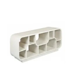 Stolik pod TV BRIX MORGAN 130 cm drewno mango biała*LF-Design Outlet