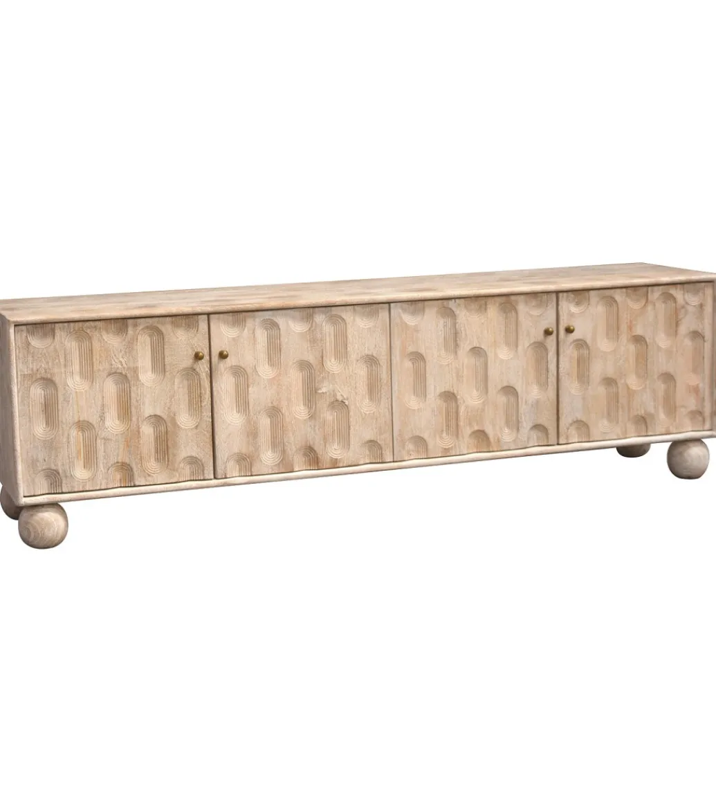 Stolik pod TV BUNOQ 170 cm drewno mango*Exclusivas