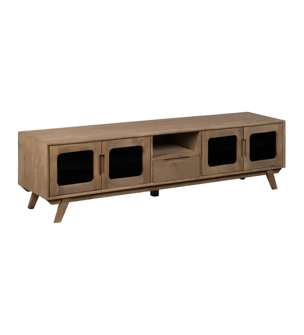 Stolik pod TV BURNIE drewno mango*Zona-Design Best
