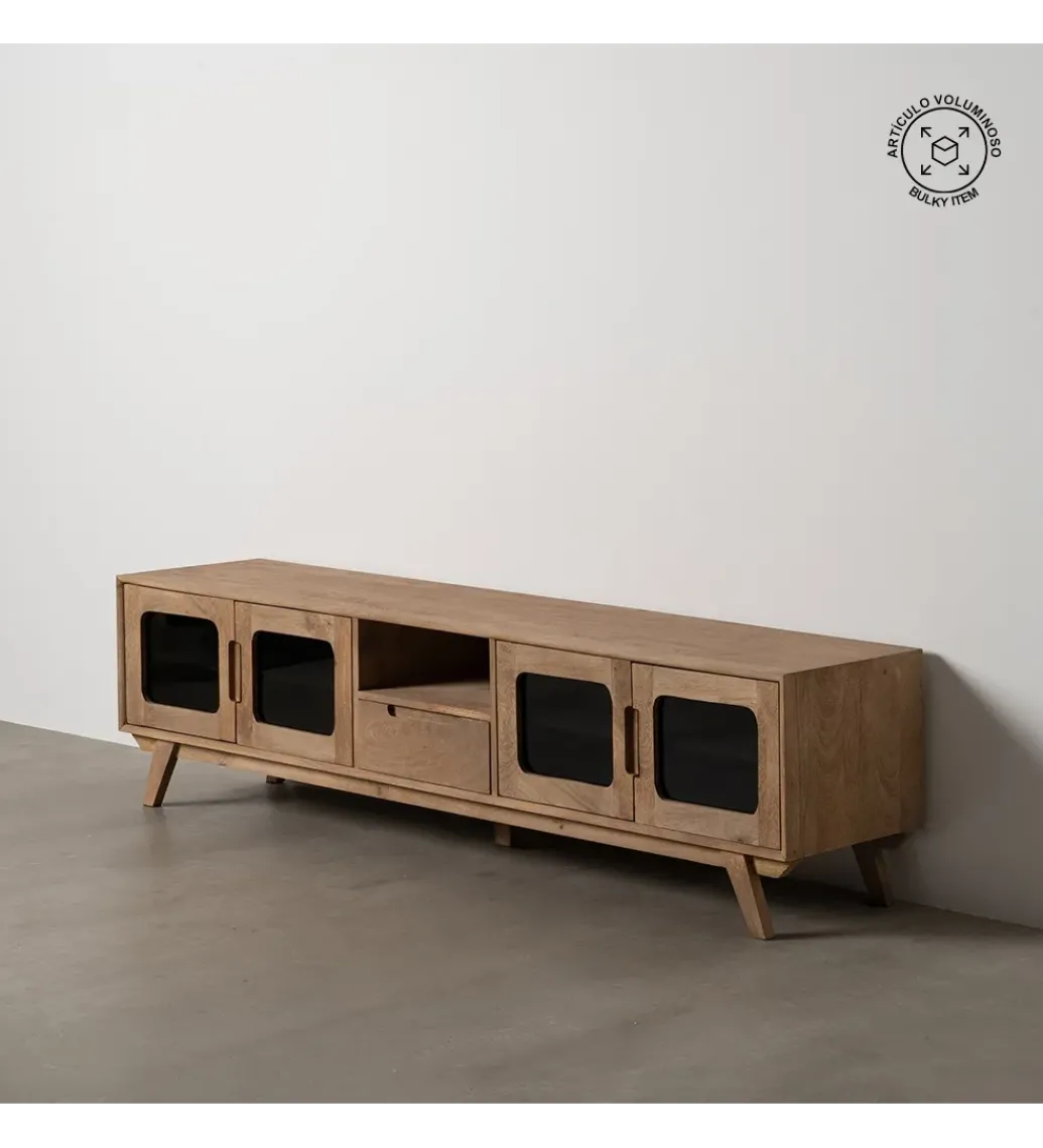 Stolik pod TV BURNIE drewno mango*Zona-Design Best