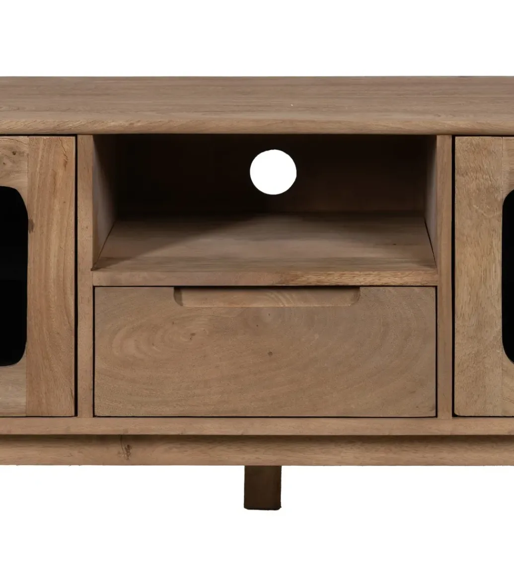 Stolik pod TV BURNIE drewno mango*Zona-Design Best