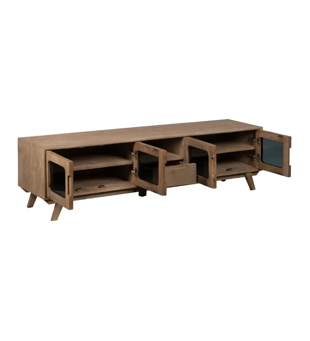 Stolik pod TV BURNIE drewno mango*Zona-Design Best