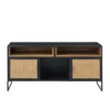 Stolik pod TV CANE PANE 122 cm czarno naturalna*J-Line