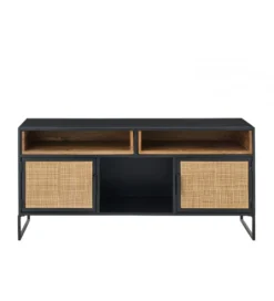 Stolik pod TV CANE PANE 122 cm czarno naturalna*J-Line