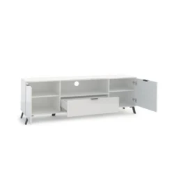 Stolik pod TV CASABLANCA 180 cm biały Z Dodatkiem Klon Pero*MCA Linia Włoska New