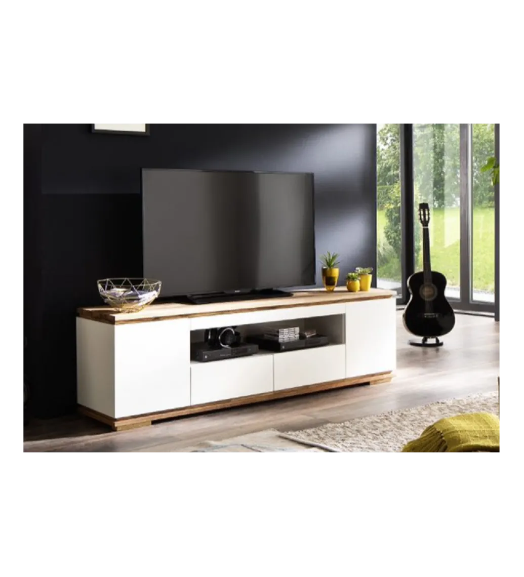 Stolik pod TV CHIARO 200 cm biało kremowa*MCA Clearance