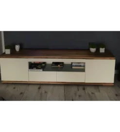 Stolik pod TV CHIARO 200 cm biało kremowa*MCA Clearance