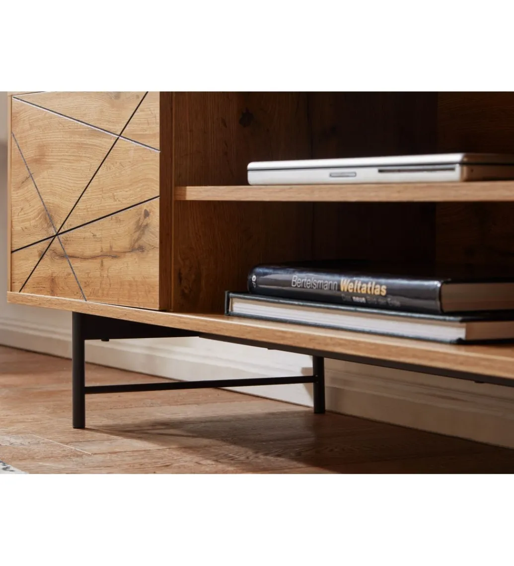 Stolik pod TV COMBRE 160 cm w kolorze dąb*WOHNLING, GERMANY Clearance