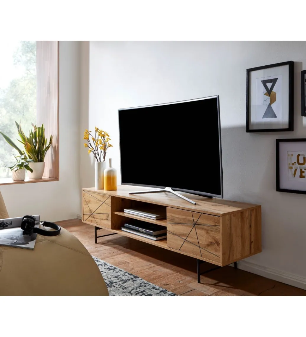 Stolik pod TV COMBRE 160 cm w kolorze dąb*WOHNLING, GERMANY Clearance