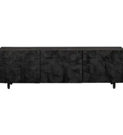 Stolik pod TV COUNTER 160 cm drewno mango czarna*WOOOD New