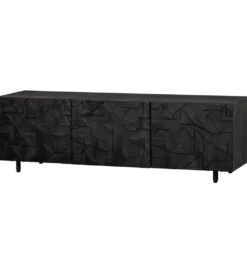 Stolik pod TV COUNTER 160 cm drewno mango czarna*WOOOD New