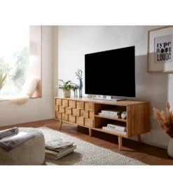 Stolik pod TV CREMONA 160 cm w kolorze dąb*WOHNLING, GERMANY Best