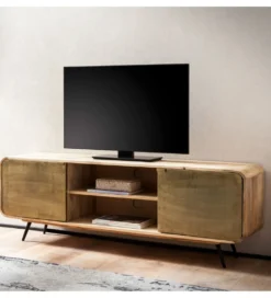 Stolik pod TV CYNTIA 160 cm drewno mango*WOHNLING, GERMANY Discount
