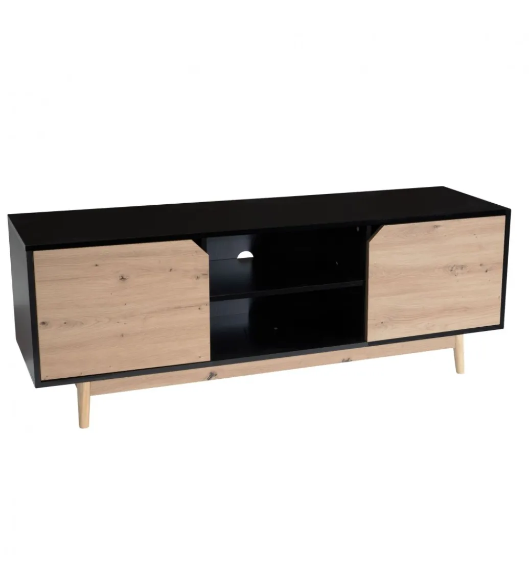 Stolik pod TV CYRUS 150 cm czarny*WOHNLING, GERMANY Clearance