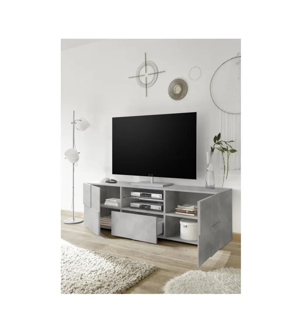 Stolik pod TV DAMA 181 cm w optyce betonu*MCA Linia Włoska Best