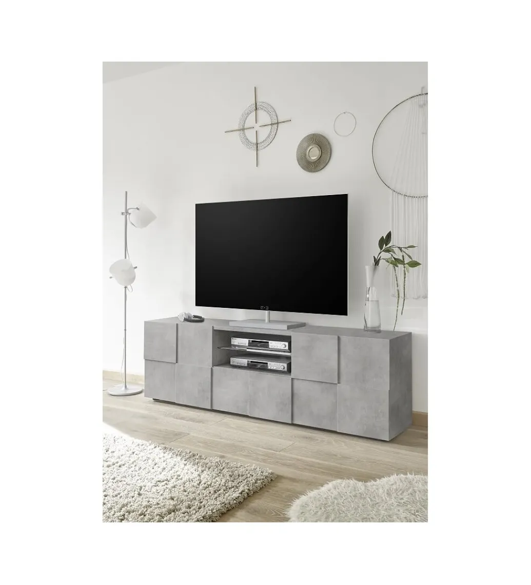 Stolik pod TV DAMA 181 cm w optyce betonu*MCA Linia Włoska Best
