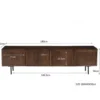 Stolik pod TV ELANI 180 cm drewno mango brąz*LF-Design Clearance