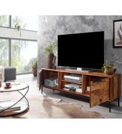 Stolik pod TV ELCANTO 147 cm drewno sheesham*WOHNLING, GERMANY Best