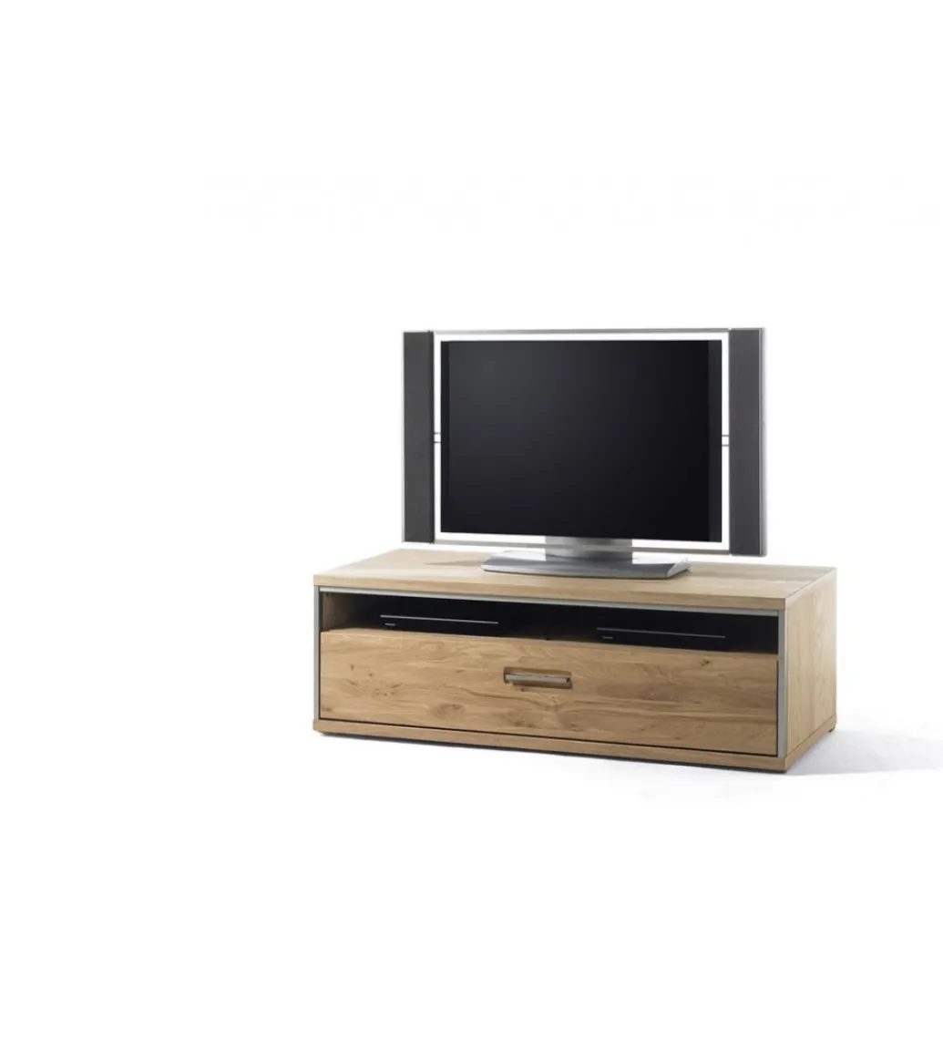 Stolik Pod TV ESPERO 124 Cm Dąb Sękaty Olejowany W Kolorze Bianco*MCA Discount