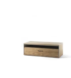 Stolik Pod TV ESPERO 124 Cm Dąb Sękaty Olejowany W Kolorze Bianco*MCA Discount