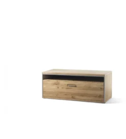 Stolik pod TV ESPERO 124 cm dąb sękaty olejowany w kolorze bianco*MCA Discount