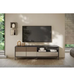Stolik pod TV EVEREST 206 cm brązowo beżowy*MCA Linia Włoska Sale
