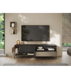 Stolik pod TV EVEREST 206 cm brązowo beżowy*MCA Linia Włoska Sale