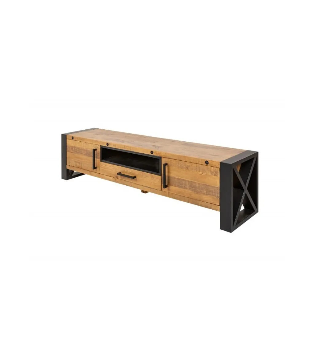Stolik pod TV FACTORY Thor 200 cm drewno sosna*Invicta Interior Discount