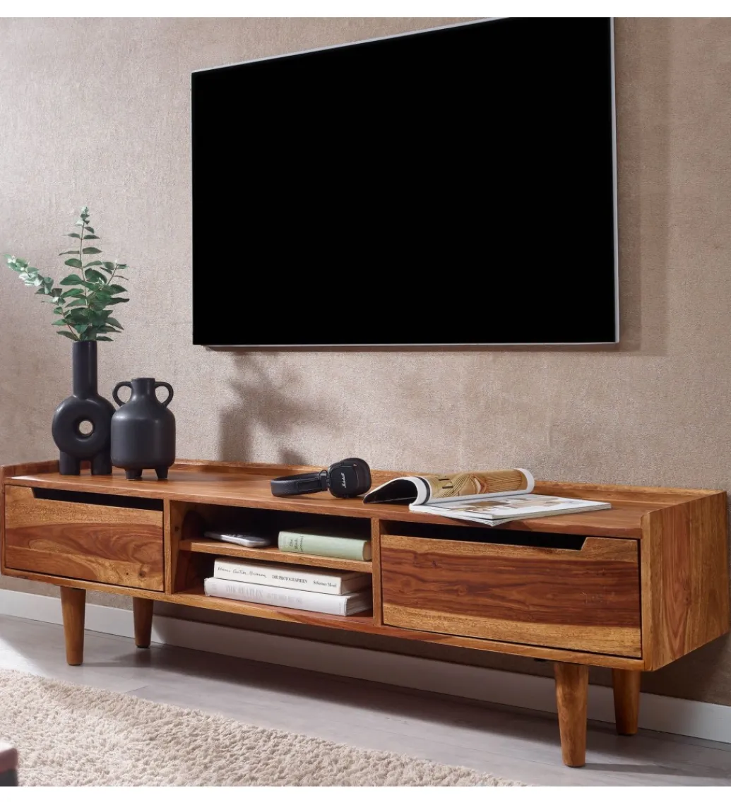 Stolik pod TV FORON 145 cm drewno sheesham*WOHNLING, GERMANY Sale