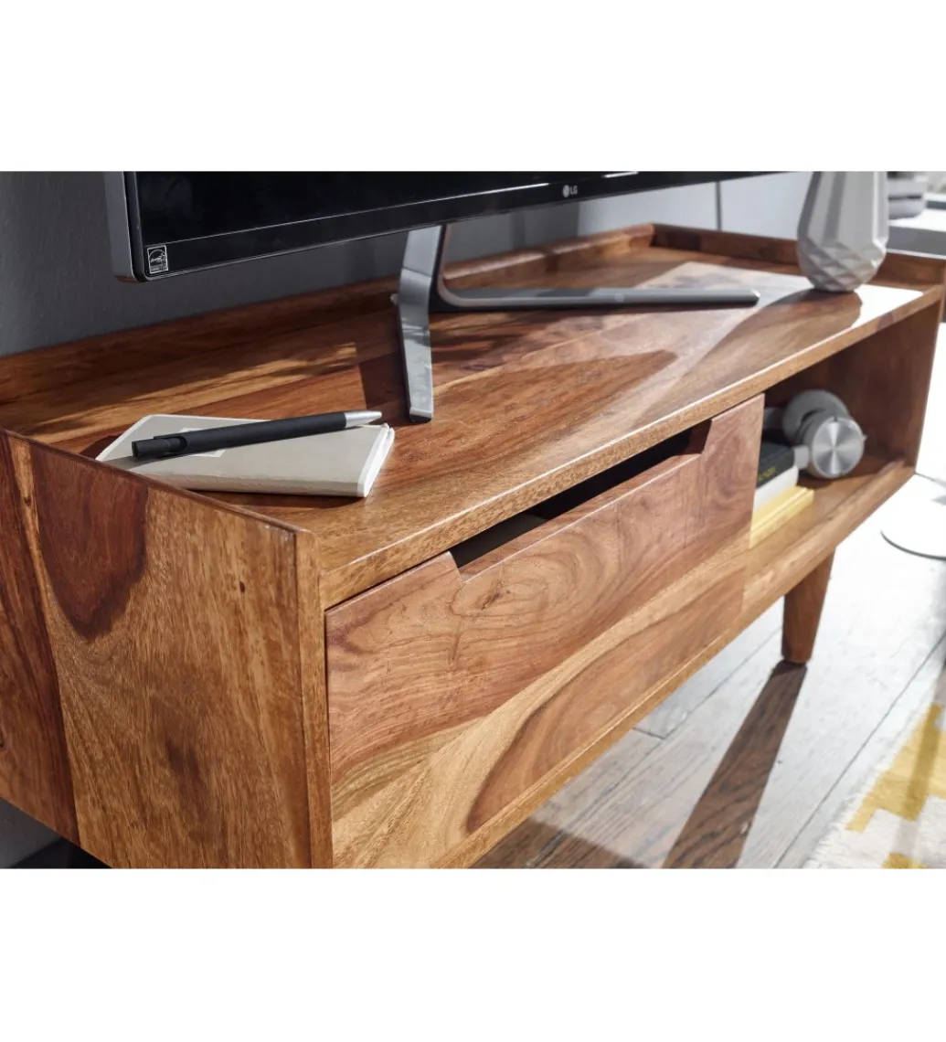 Stolik pod TV FORON 95 cm drewno sheesham*WOHNLING, GERMANY Clearance