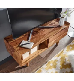 Stolik pod TV FORON 95 cm drewno sheesham*WOHNLING, GERMANY Clearance