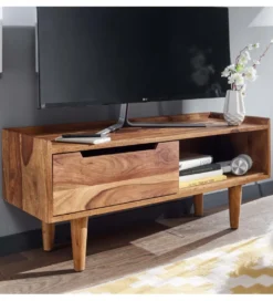 Stolik pod TV FORON 95 cm drewno sheesham*WOHNLING, GERMANY Clearance