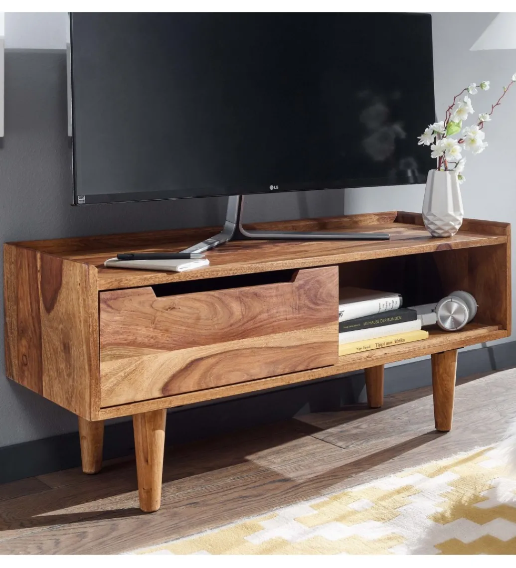 Stolik pod TV FORON 95 cm drewno sheesham*WOHNLING, GERMANY Clearance