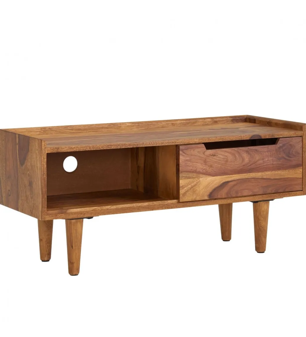 Stolik pod TV FORON 95 cm drewno sheesham*WOHNLING, GERMANY Clearance