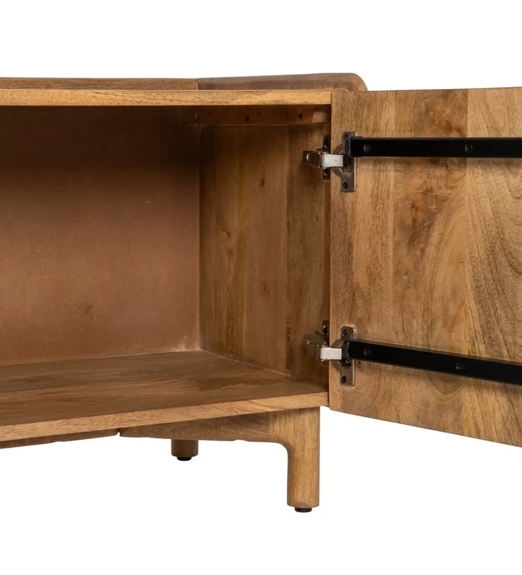 Stolik pod TV GALT 160 cm drewno mango naturalny*Zona-Design Best