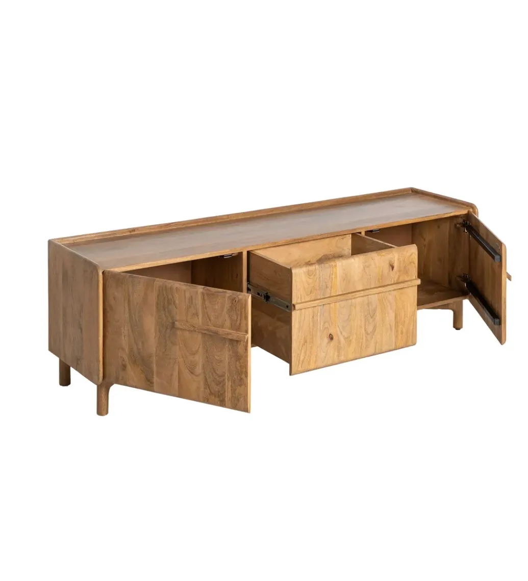 Stolik pod TV GALT 160 cm drewno mango naturalny*Zona-Design Best