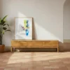 Stolik pod TV GALT 160 cm drewno mango naturalny niższy*Zona-Design New