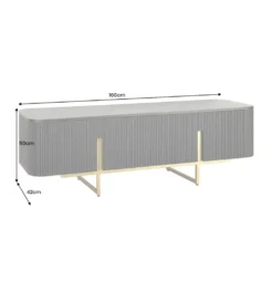 Stolik pod TV GATSBY 160 cm drewno mango czarna*Invicta Interior - przedsprzedaż Hot