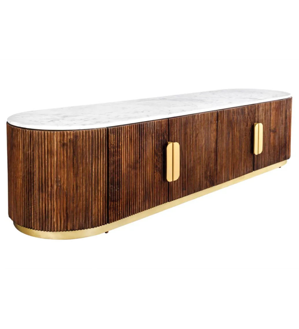 Stolik pod TV GATSBY 170 cm drewno mango brązowy*Invicta Interior Outlet