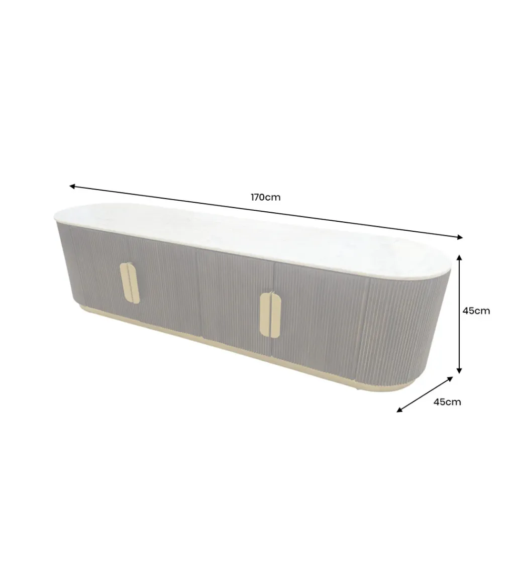 Stolik pod TV GATSBY 170 cm drewno mango brązowy*Invicta Interior Outlet