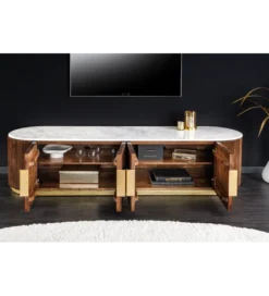 Stolik pod TV GATSBY 170 cm drewno mango brązowy*Invicta Interior Outlet