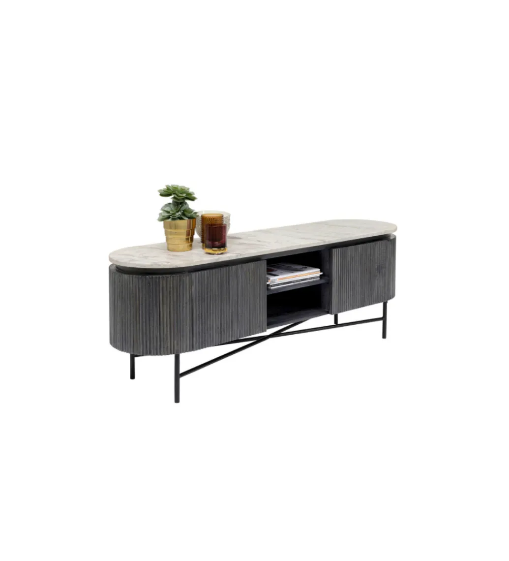 Stolik pod TV Glenn 150 cm antracytowy*KARE Outlet