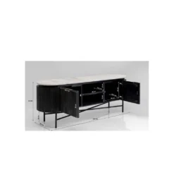 Stolik pod TV Glenn 150 cm antracytowy*KARE Outlet