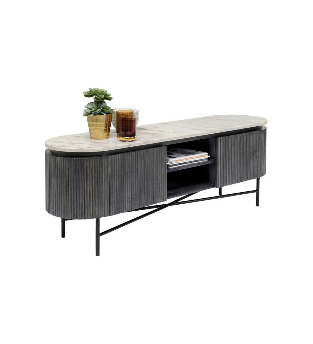 Stolik pod TV Glenn 150 cm antracytowy*KARE Outlet