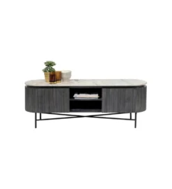 Stolik pod TV Glenn 150 cm antracytowy*KARE Outlet