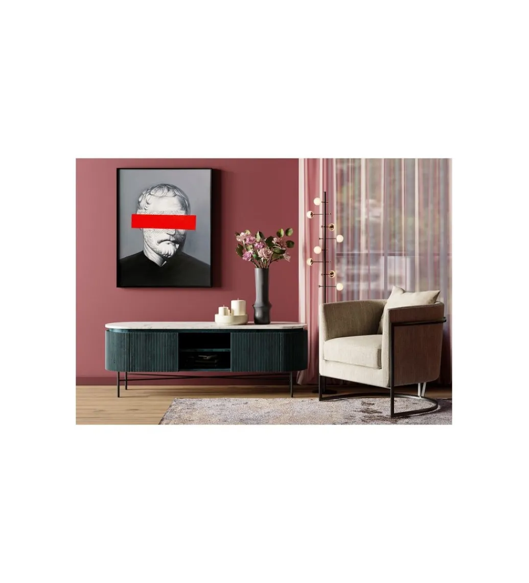 Stolik pod TV Glenn 150 cm antracytowy*KARE Outlet